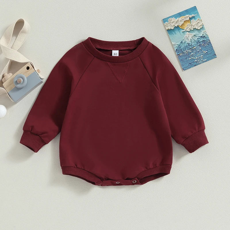 Autumn Newborn Infant Baby Boys Girls Rompers Overalls Clothing Cotton Long Sleeve Baby Sweatshirts Jumpsuits Newborn Clothes